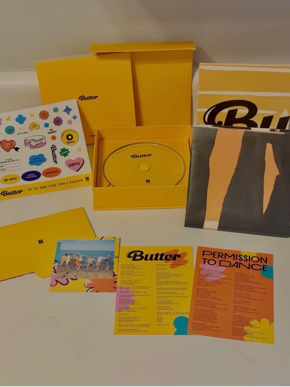 BTS Butter Album CD (Cream Edition) K-Pop w/ Stickers Photos Poster & More